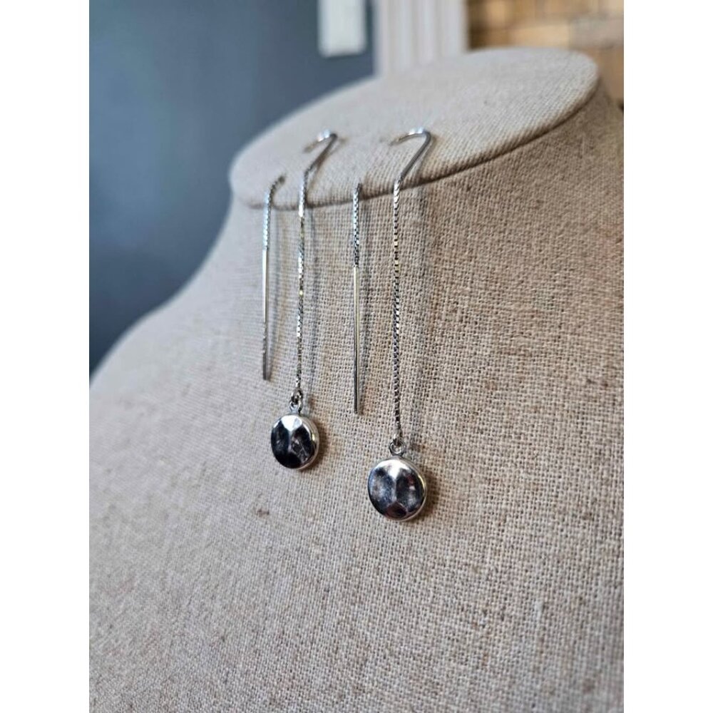 Minimalist Threader Earrings Sterling 925 Diadema Italy